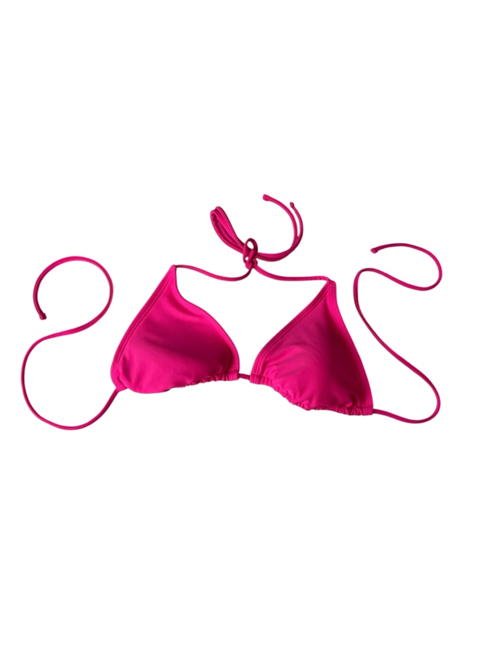 Wild Fable Vibrant Hot Pink Triangle Tie Bikini Top size medium 8-10